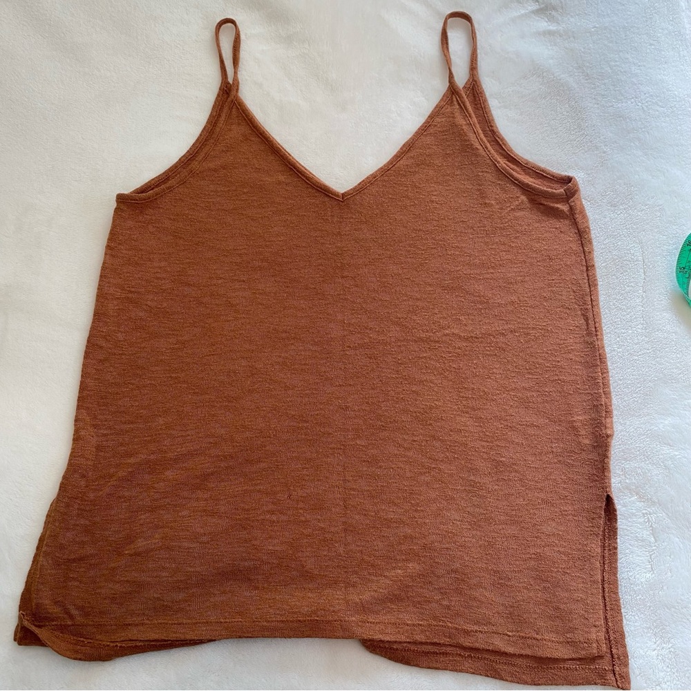 Burnt Orange Spaghetti Strap Summer Top